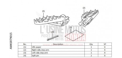 KIT,RALLY STEP CRF1100DN de 2022
